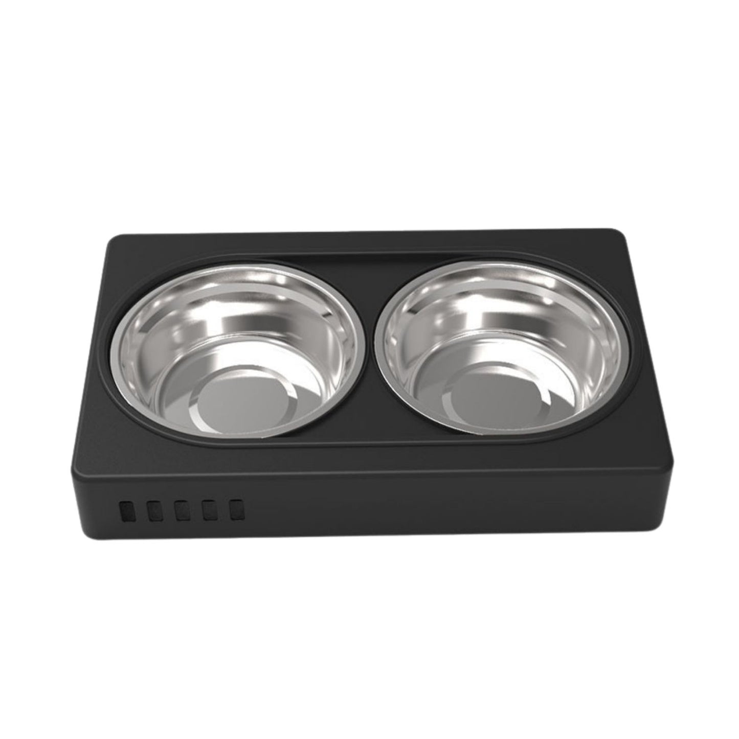 Raised Pet Feeder with Double Bowl - Black