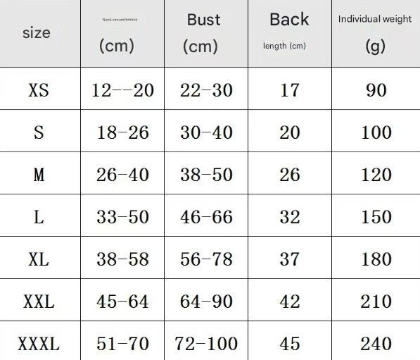 XS Dog Vest Jacket