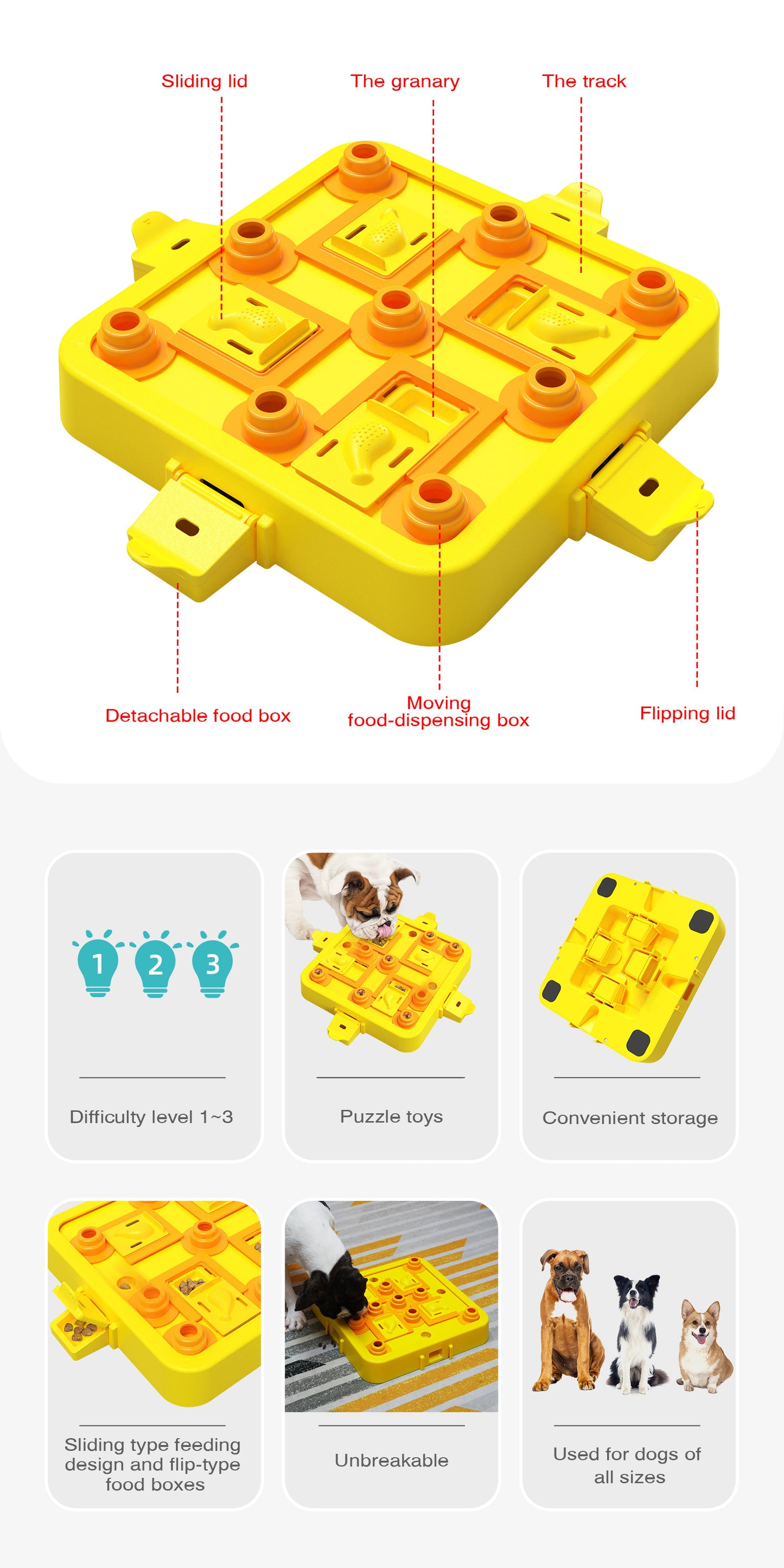 Green Interactive Slow Feeder Puzzle Toy for Dogs