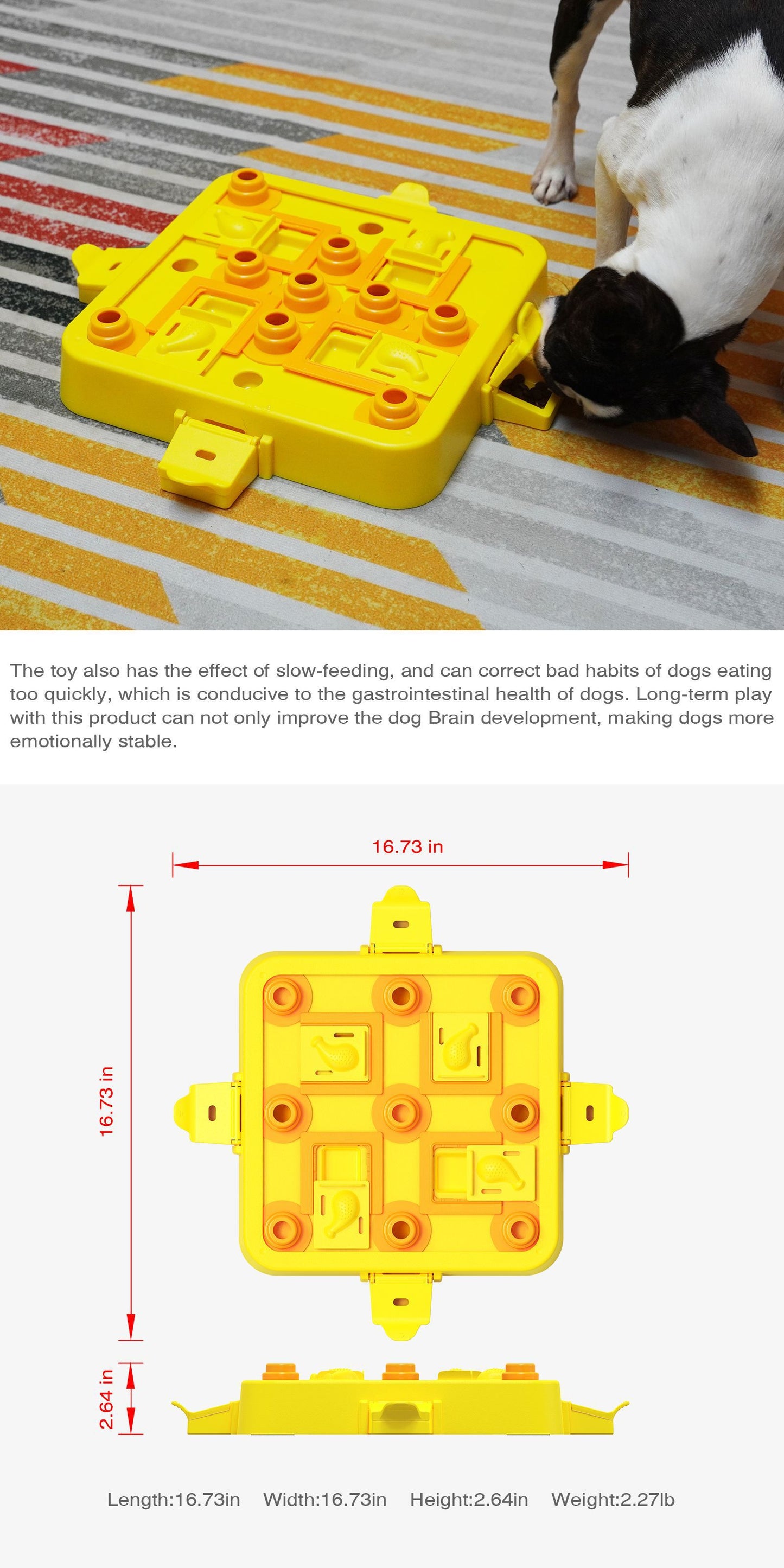 Green Interactive Slow Feeder Puzzle Toy for Dogs