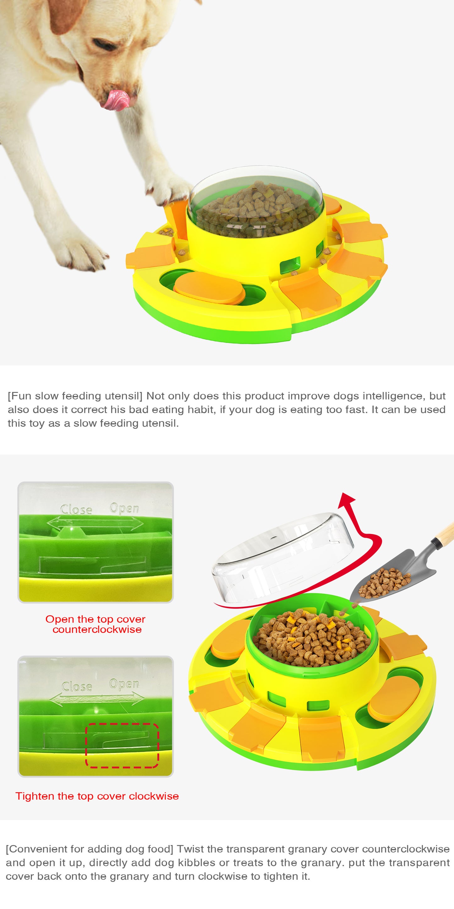 Orange Interactive Dog Puzzle Toy