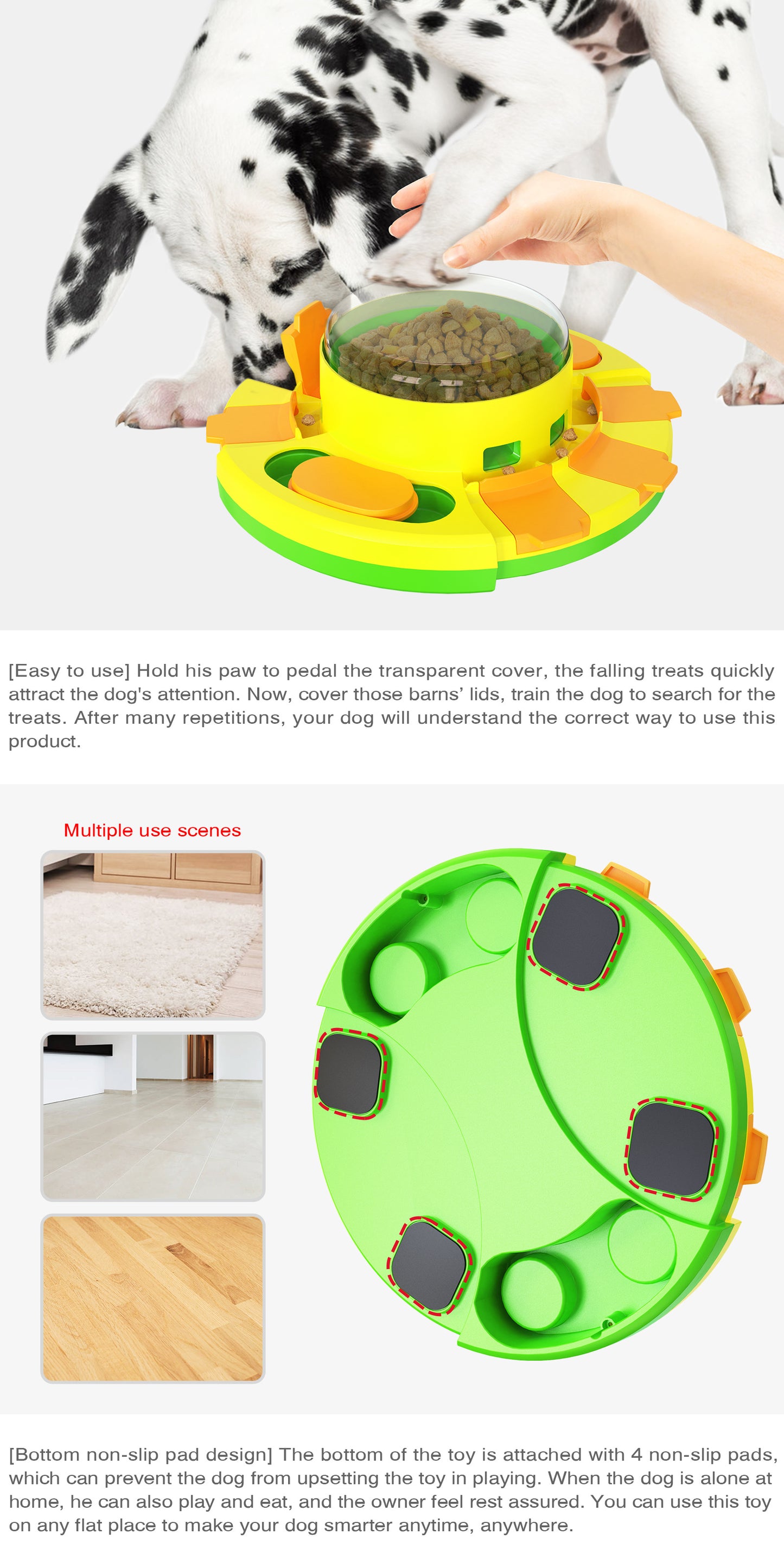 Orange Interactive Dog Puzzle Toy