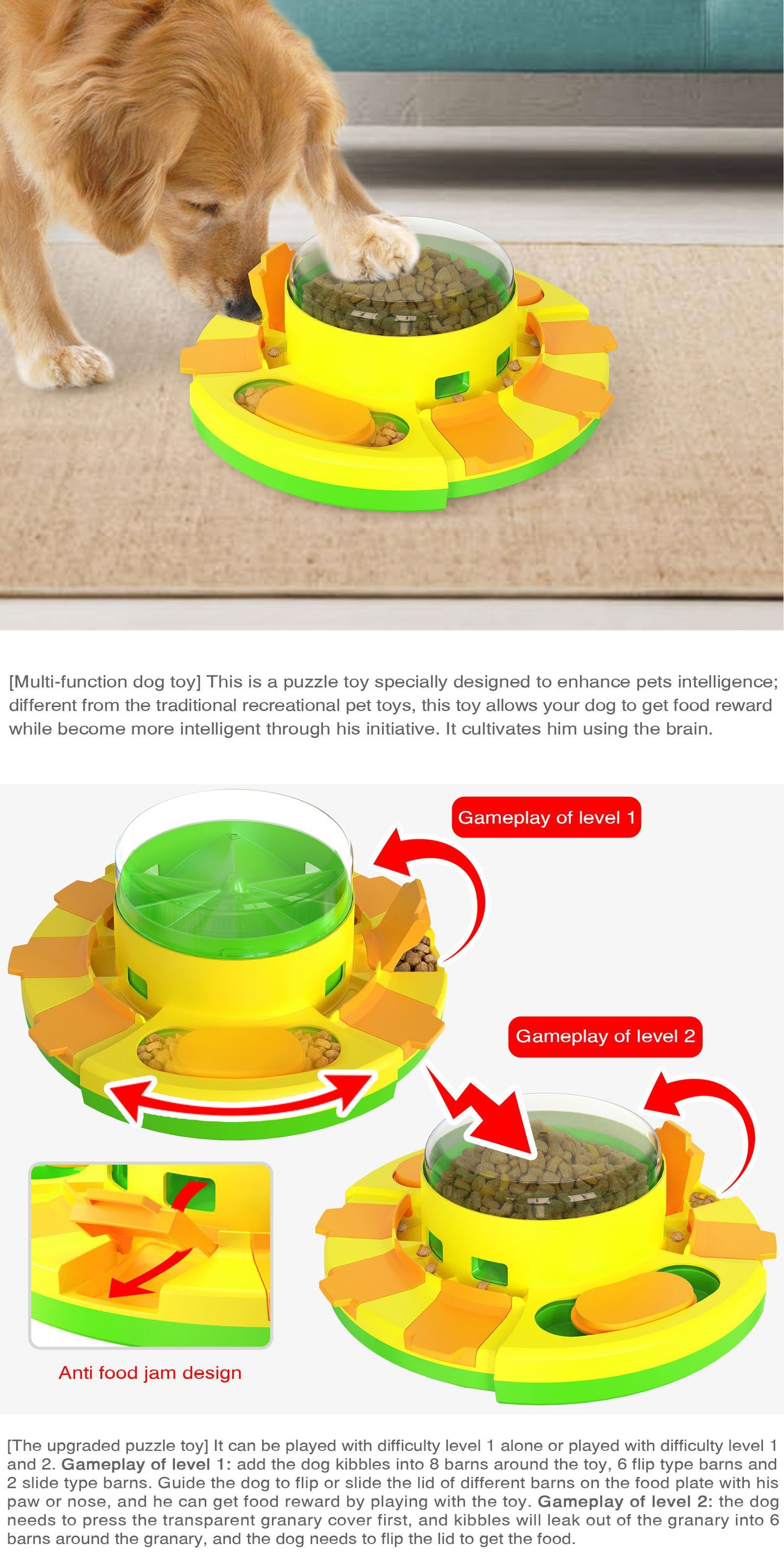 Green Interactive Dog Puzzle Toy