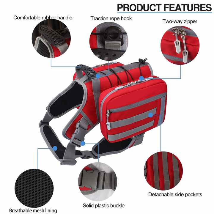 Tactical Backpack Harness - Red