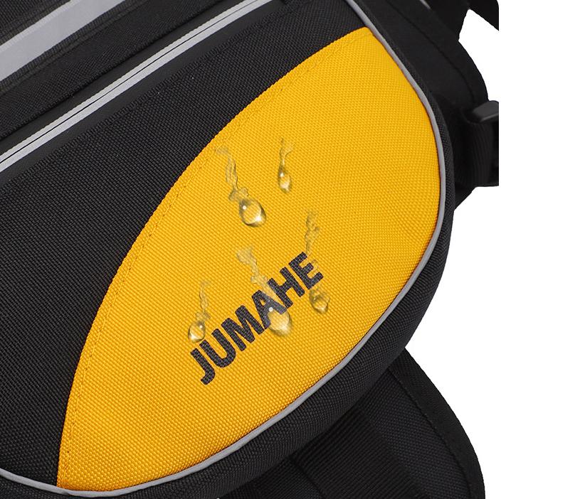 Yellow Reflective Dog Harness with Storage Bags
