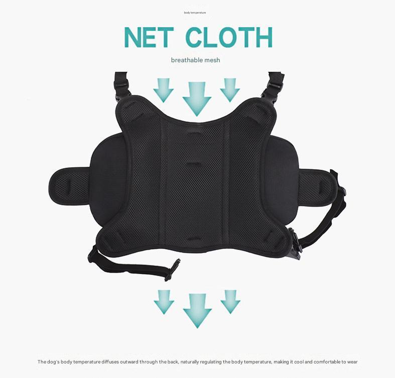 Green Reflective Dog Harness with Storage Bags