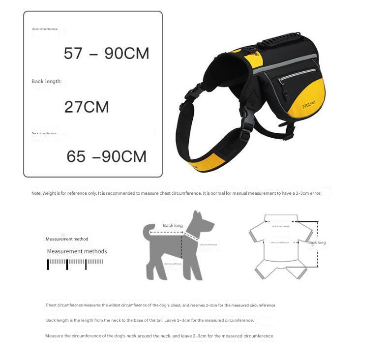 Green Reflective Dog Harness with Storage Bags