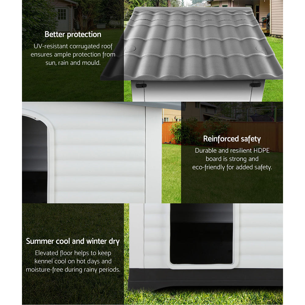 Extra Large Dog Kennel - Outdoor - Grey