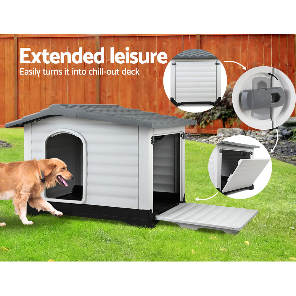 Extra Large Dog Kennel - Outdoor - Grey