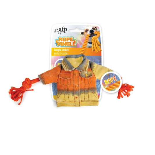 Dog Chew Toy - Squeak Jacket For Biting + Cleaning Puppy Teeth Play Toy
