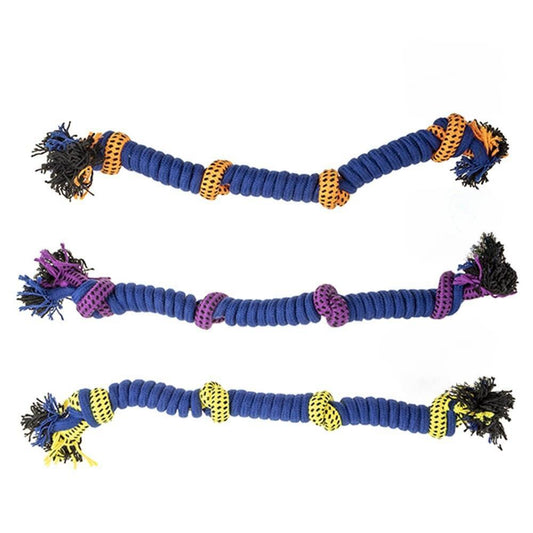 3x Tug-of-War Knotted Cotton Rope - 54cm Long