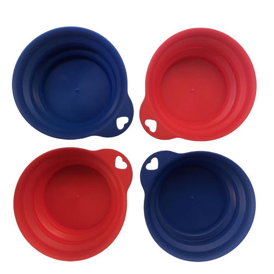 4x Dog Portable Folding Bowl