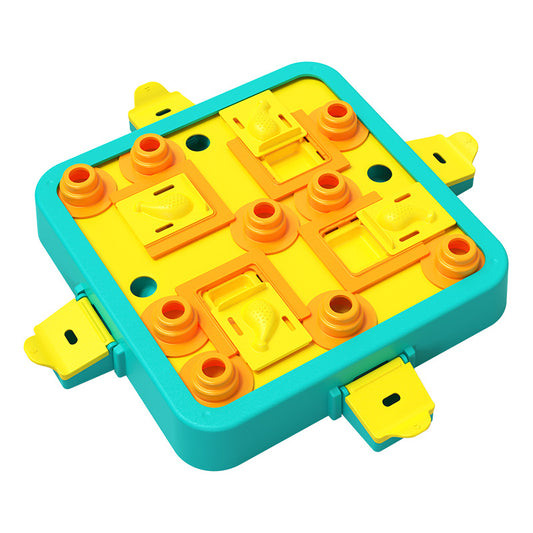 Blue Interactive Slow Feeder Puzzle Toy for Dogs