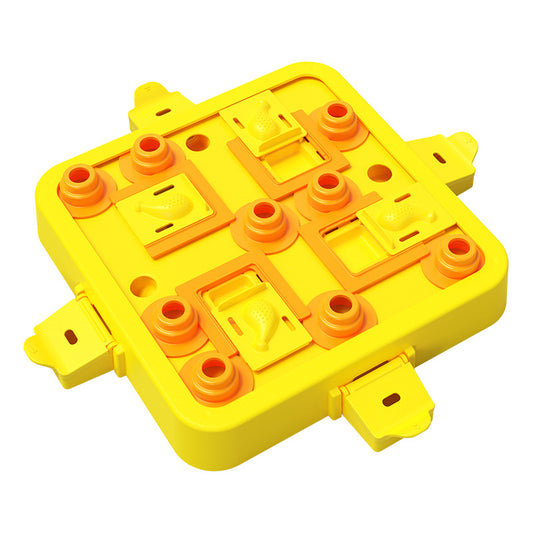 Yellow Interactive Slow Feeder Puzzle Toy for Dogs