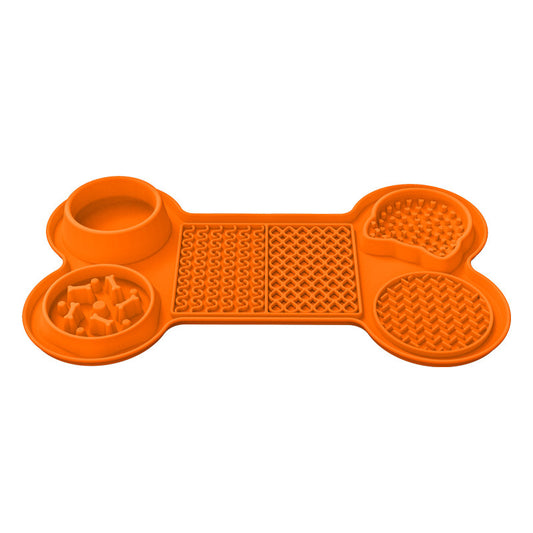 Orange Silicone Pet Licking Mat