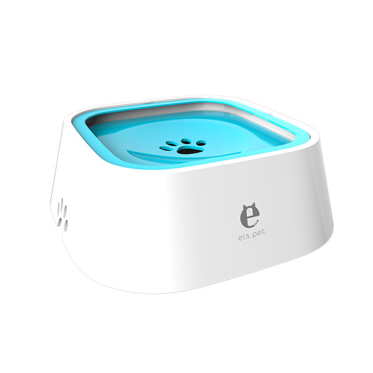 Blue Anti-Spill Floating Pet Water Bowl for Dogs - 1L Capacity