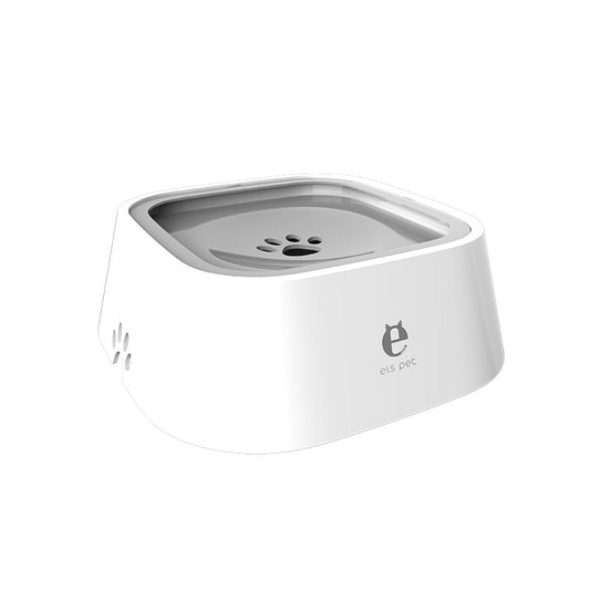 Grey Anti-Spill Floating Pet Water Bowl for Dogs - 1L Capacity